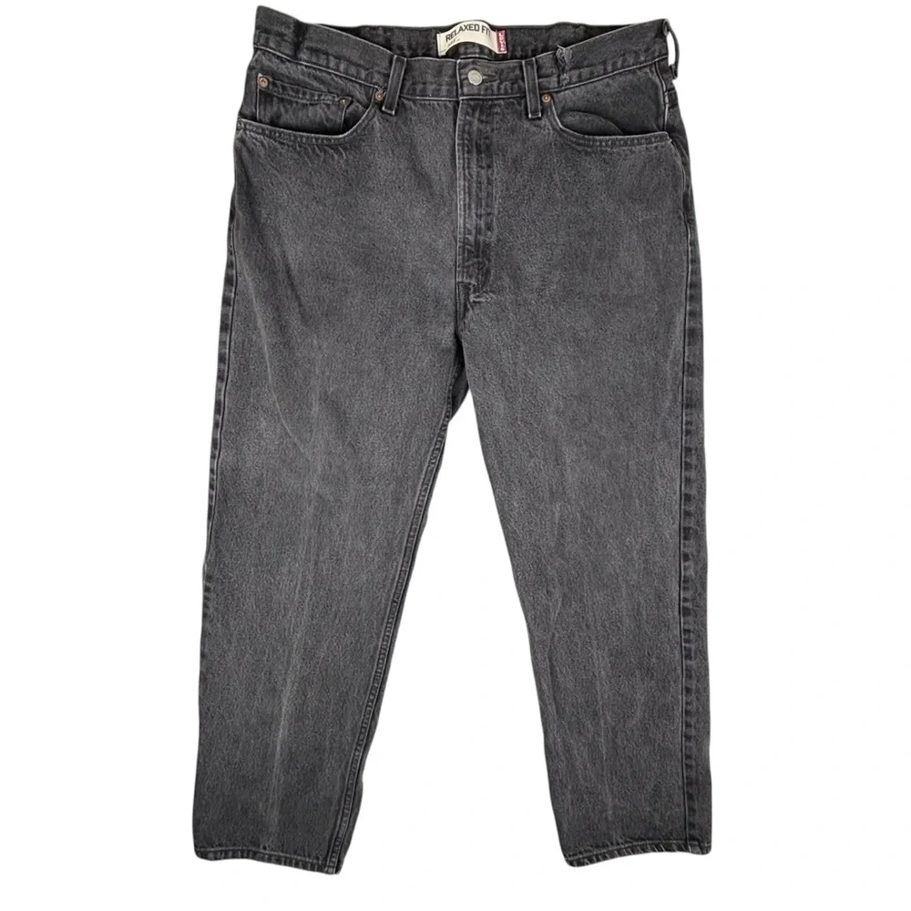 Levi's 550 Jeans Mens 38X32‎ Black Relaxed Fit Straight Distressed (Fit 38x30)